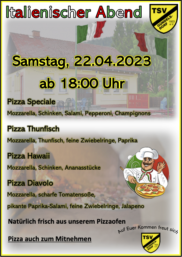 Pizzaabend - TSV Gundelsdorf